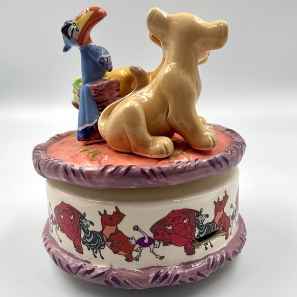 Walt Disney The Lion King Music Box Rare 1994 Collection Schmid Revolving Circle - Picture 4 of 9